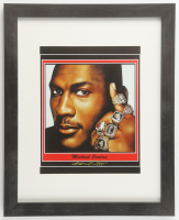 "Michael Jordan" Custom Framed LE Lithograph Print By Anthony Douglas (Douglas) at PristineAuction.com