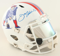 Julian Edelman Signed Patriots Full-Size Throwback Speed Helmet With Visor (JSA) at PristineAuction.com