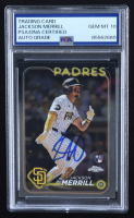 Jackson Merrill Signed 2024 Topps Chrome #207 RC (PSA | Autograph Grade 10) at PristineAuction.com
