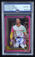 Jackson Merrill Signed 2025 Topps Pink Holo Foil #125 (PSA | Autograph Grade 10) at PristineAuction.com