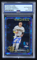 Jackson Merrill Signed 2024 Topps Chrome Update Sapphire #USCS169 RC (PSA) at PristineAuction.com