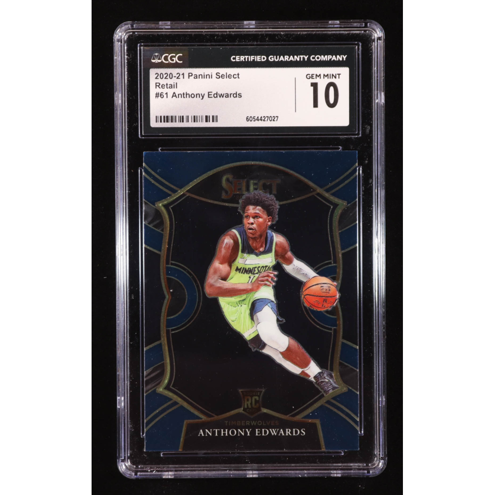 Anthony Edwards 2020-21 Select Blue Retail #61 RC (CGC 10) at PristineAuction.com