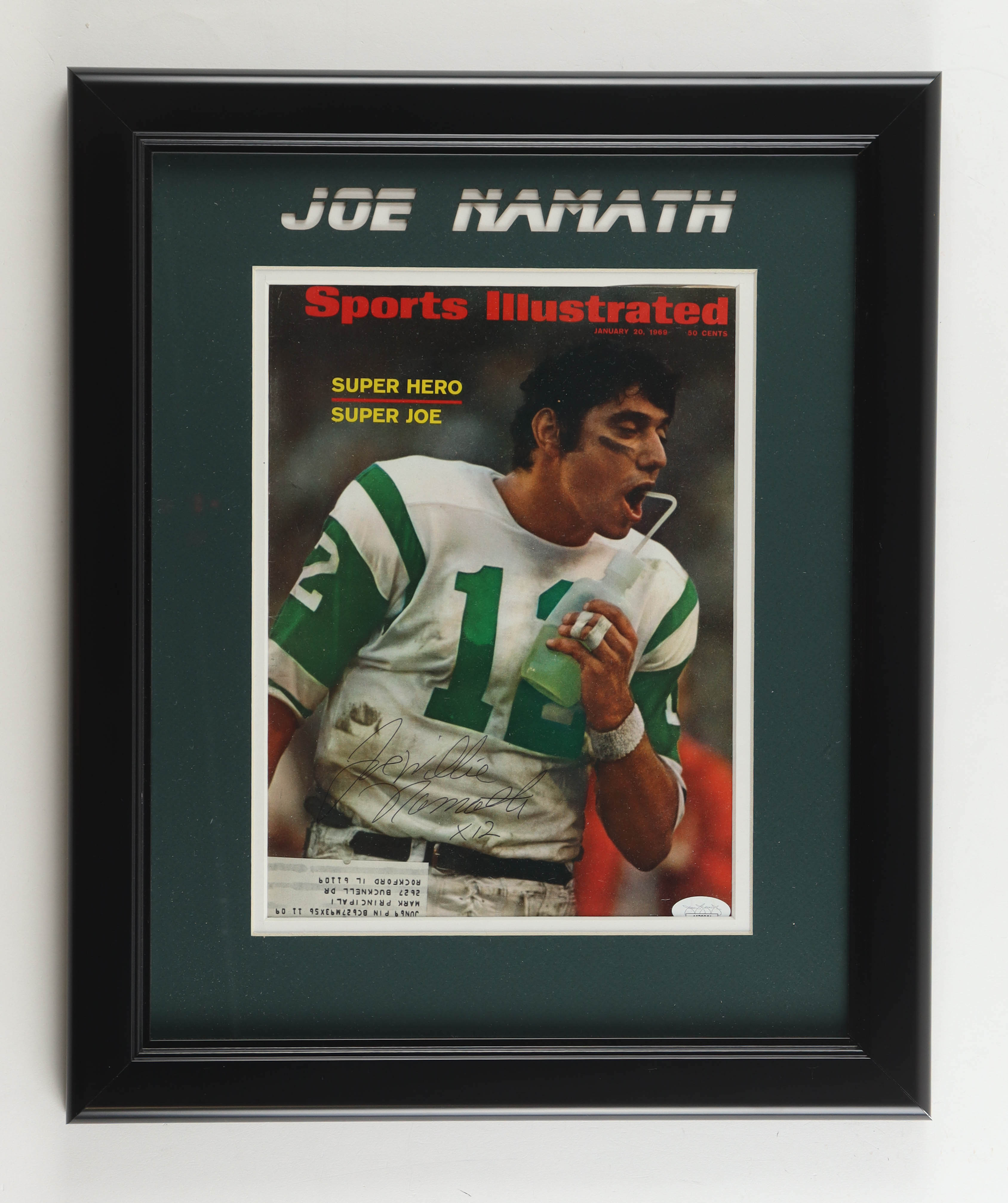 Joe Namath Signed 1969 Custom Framed "Sports Illustrated" Magazine Cover Display (JSA) at PristineAuction.com Joe Namath Signed 1969 Custom Framed "Sports Illustrated" Magazine Cover Display (JSA) at PristineAuction.com