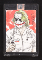 Joker (Ledger) | The Dark Knight | Original Art Sketch Card by Tom Hodges (1/1 Original Art) at PristineAuction.com