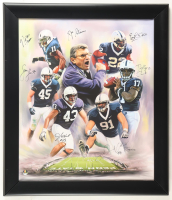 2009 Penn State Nittany Lions Custom Framed Canvas Signed by (7) with Joe Paterno, Navarro Bowman, Sean Lee, Daryll Clark (Beckett) at PristineAuction.com