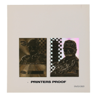 LE Dale Earnhardt Sr. 24K Gold NASCAR Card Printers Proof Sheet at PristineAuction.com