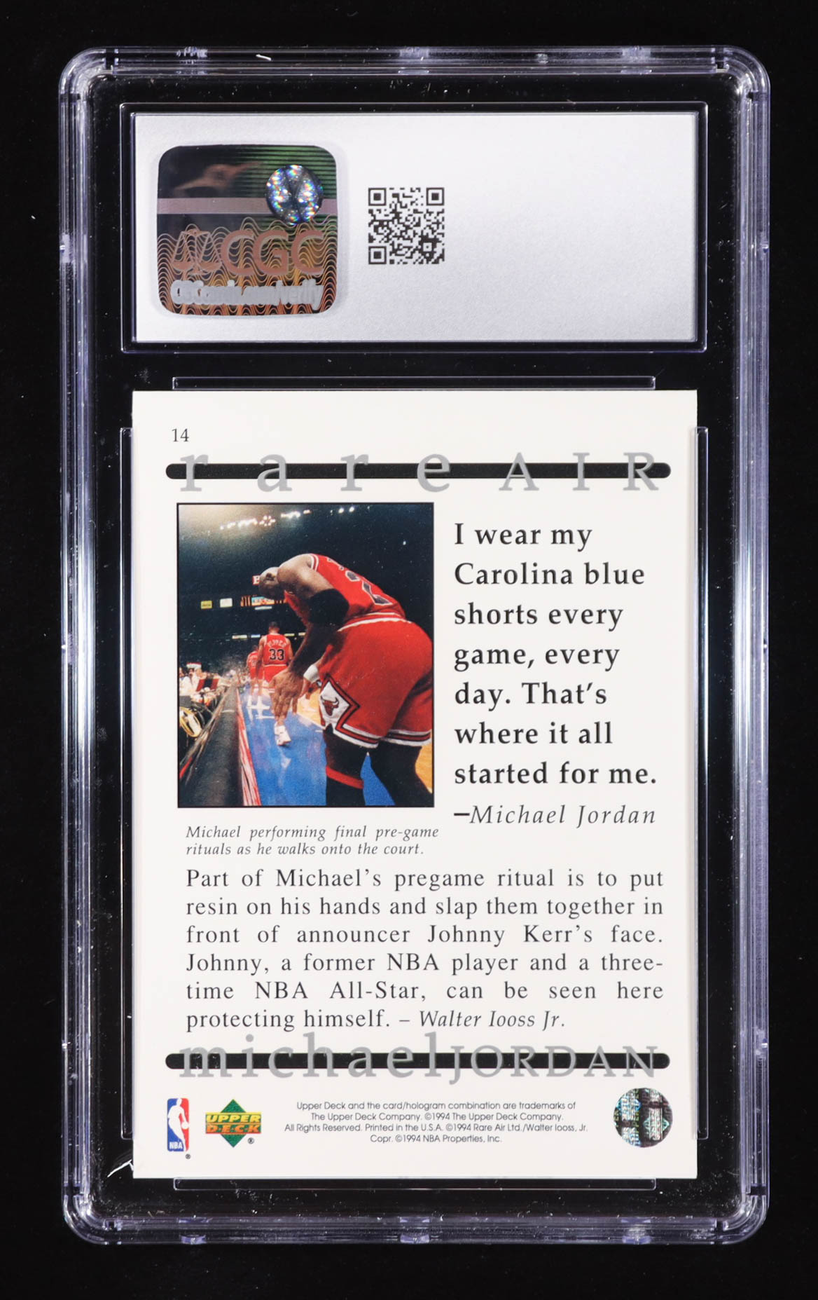 Michael Jordan 1994 Upper Deck Jordan Rare Air #14 (CGC 10) at PristineAuction.com Michael Jordan 1994 Upper Deck Jordan Rare Air #14 (CGC 10) at PristineAuction.com