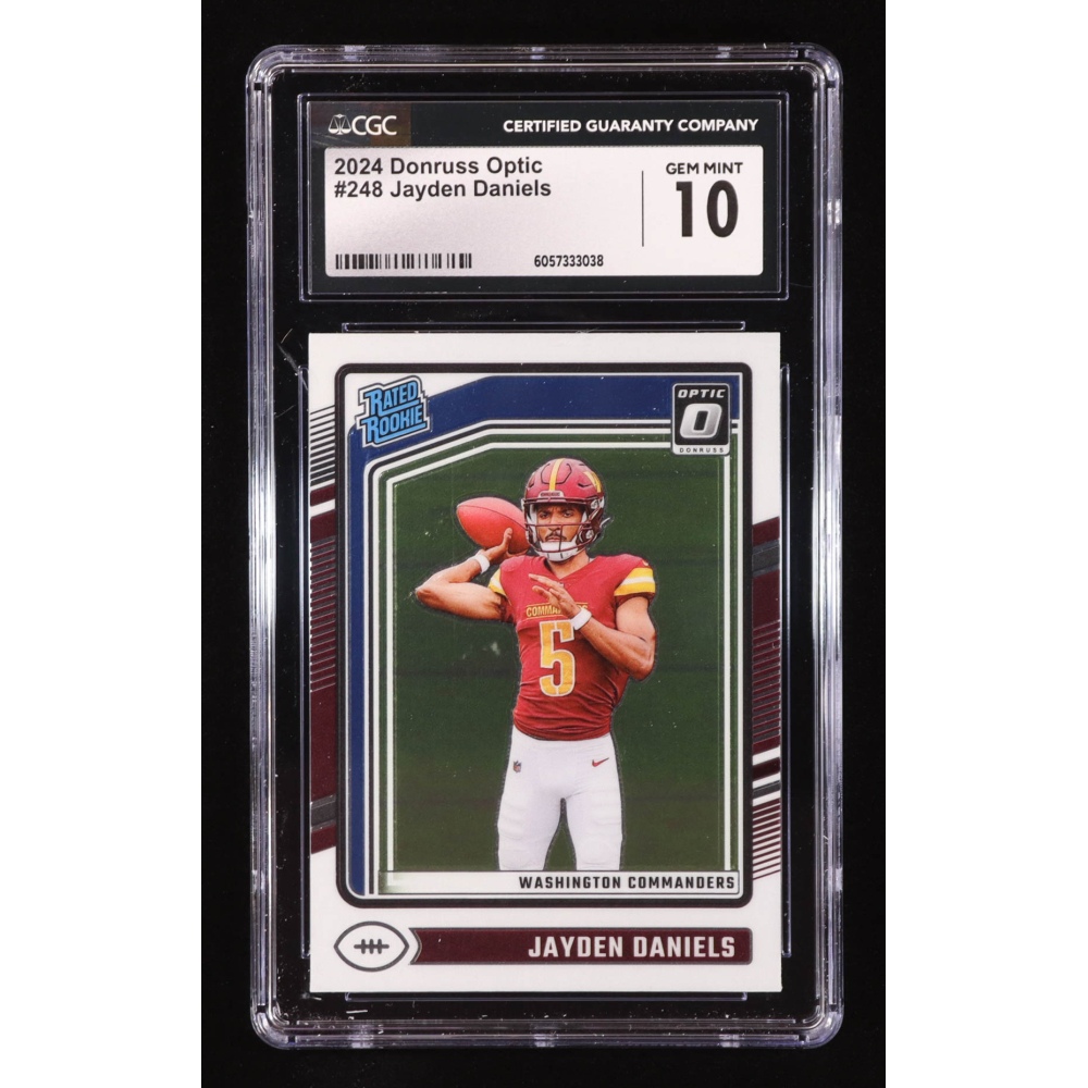 Jayden Daniels 2024 Donruss Optic #248 RR RC (CGC 10) at PristineAuction.com