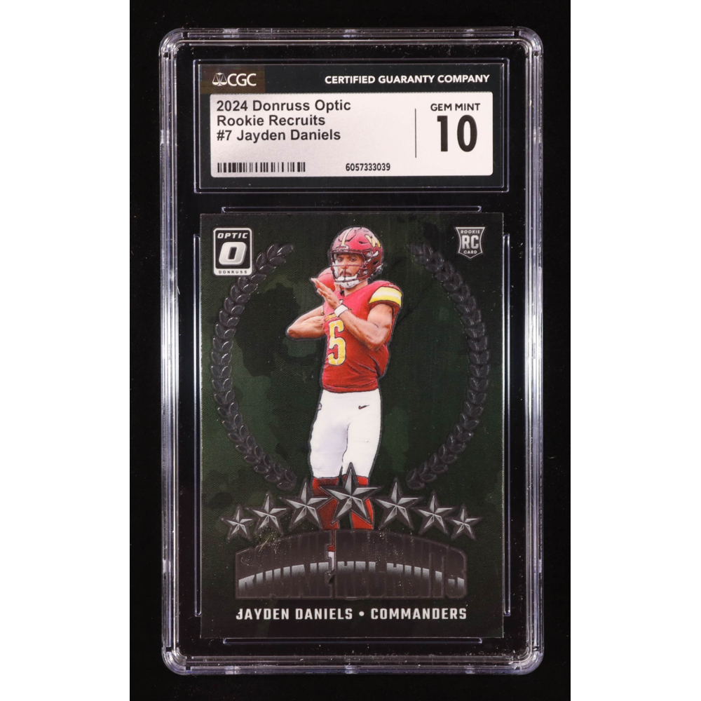 Jayden Daniels 2024 Donruss Optic Rookie Recruits #7 RC (CGC 10) at PristineAuction.com