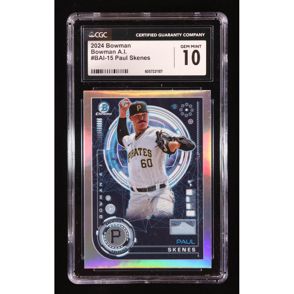 Paul Skenes 2024 Bowman Chrome Bowman AI #BAI15 RC (CGC 10) at PristineAuction.com