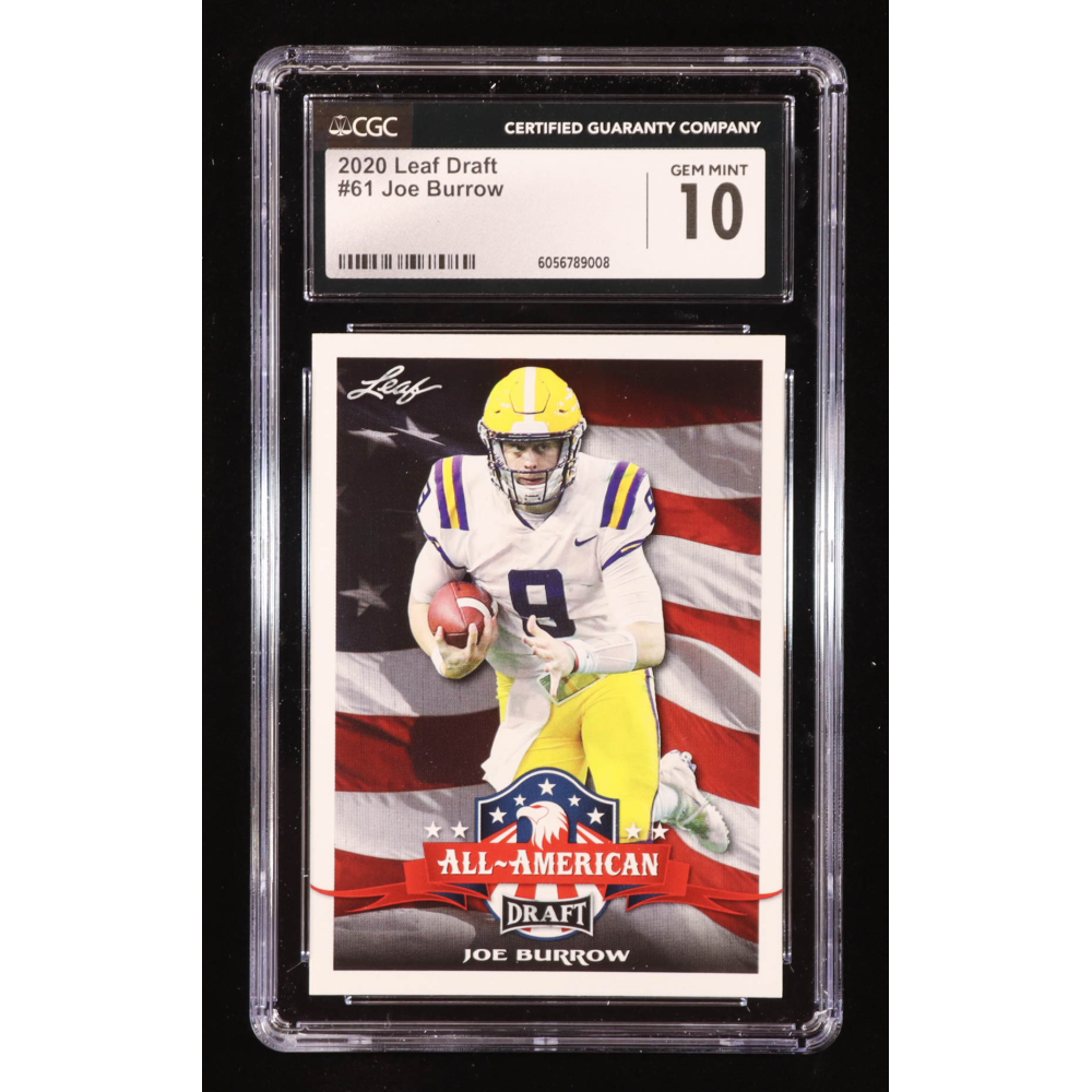 Joe Burrow 2020 Leaf Draft #61 AA RC (CGC 10) at PristineAuction.com
