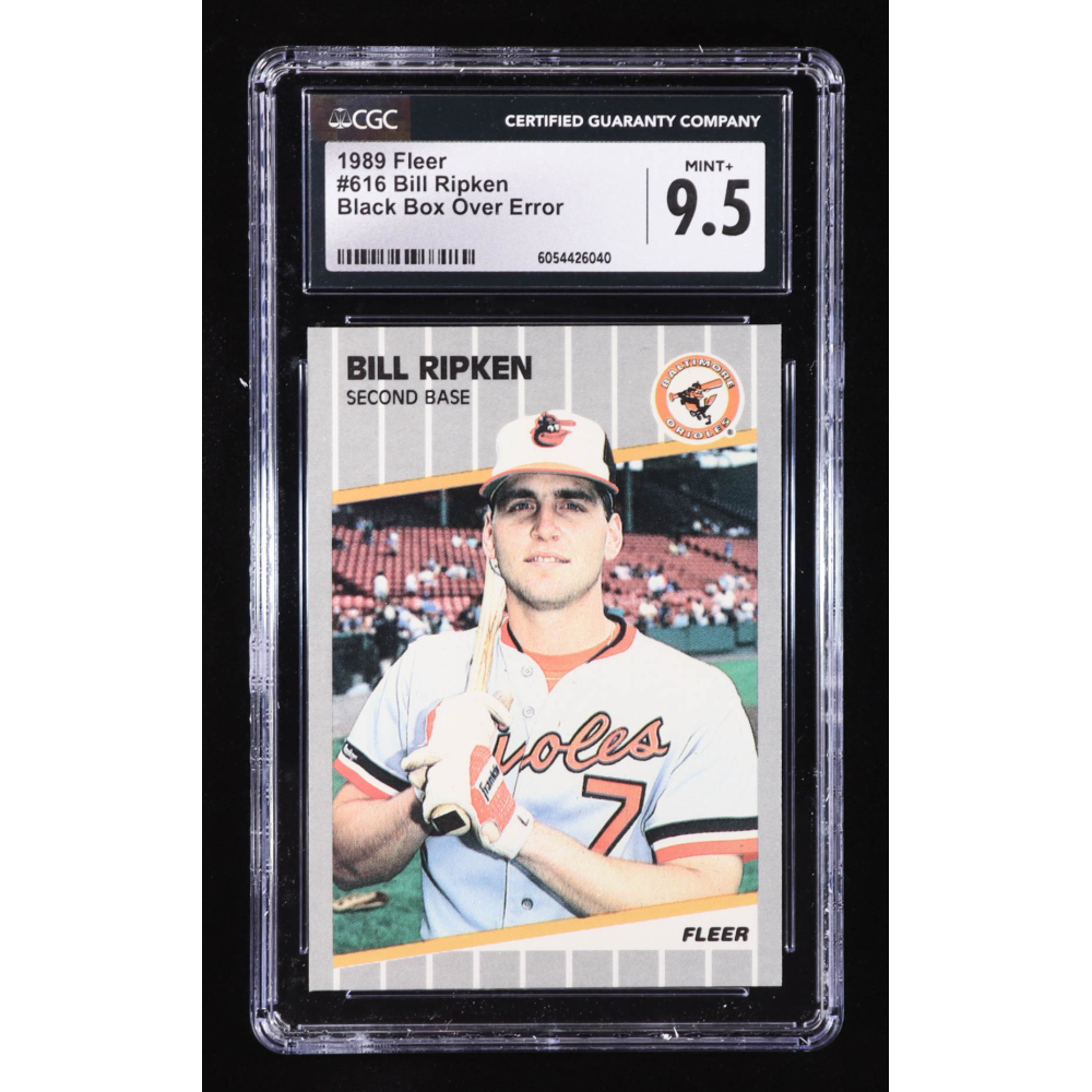 Bill Ripken Signed 1989 Fleer #616 Black Box Over Error (CGC 9.5) at PristineAuction.com