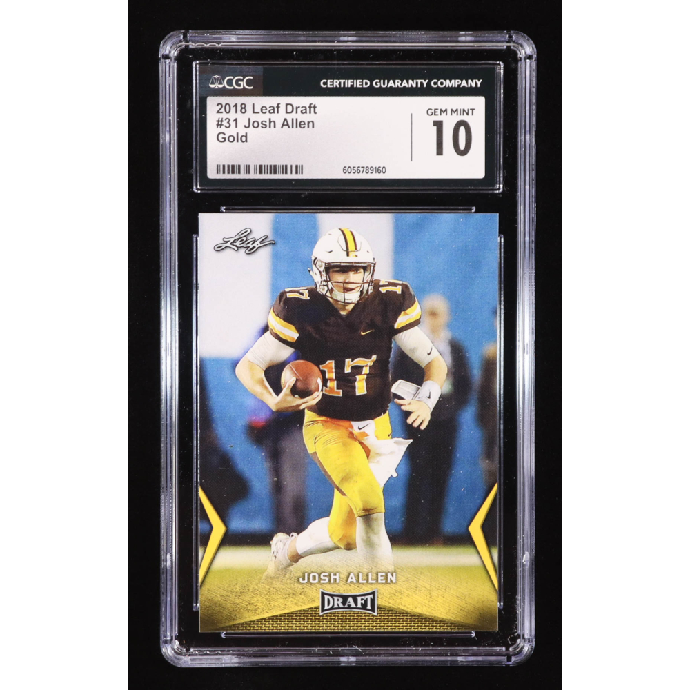 Josh Allen 2018 Leaf Draft Gold #31 RC (CGC 10) at PristineAuction.com