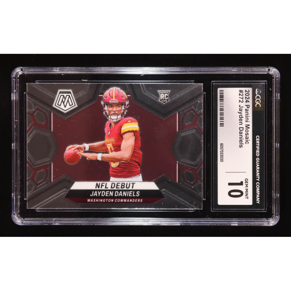 Jayden Daniels 2024 Panini Mosaic #272 DEB RC (CGC 10) at PristineAuction.com