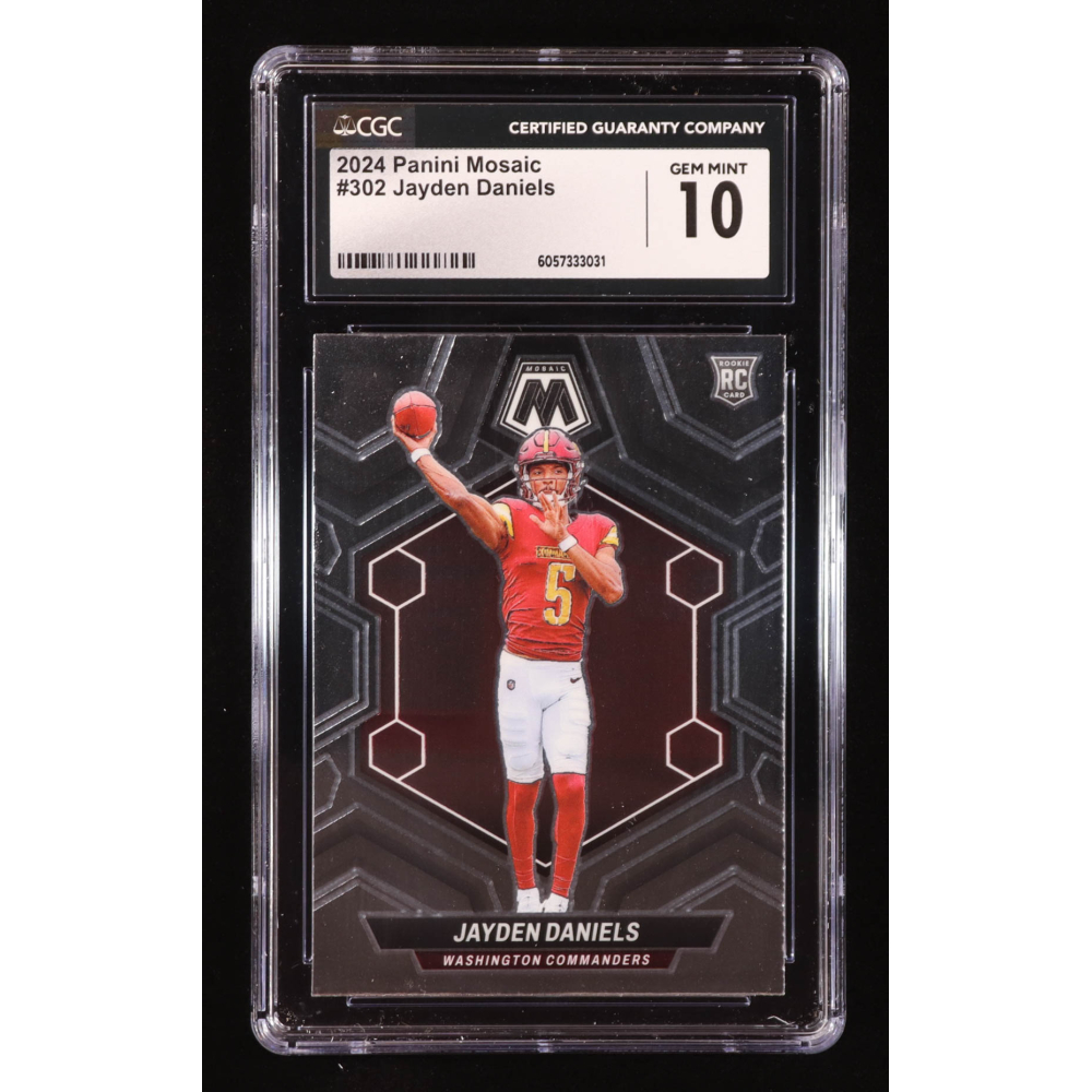 Jayden Daniels 2024 Panini Mosaic #302 RC (CGC 10) at PristineAuction.com