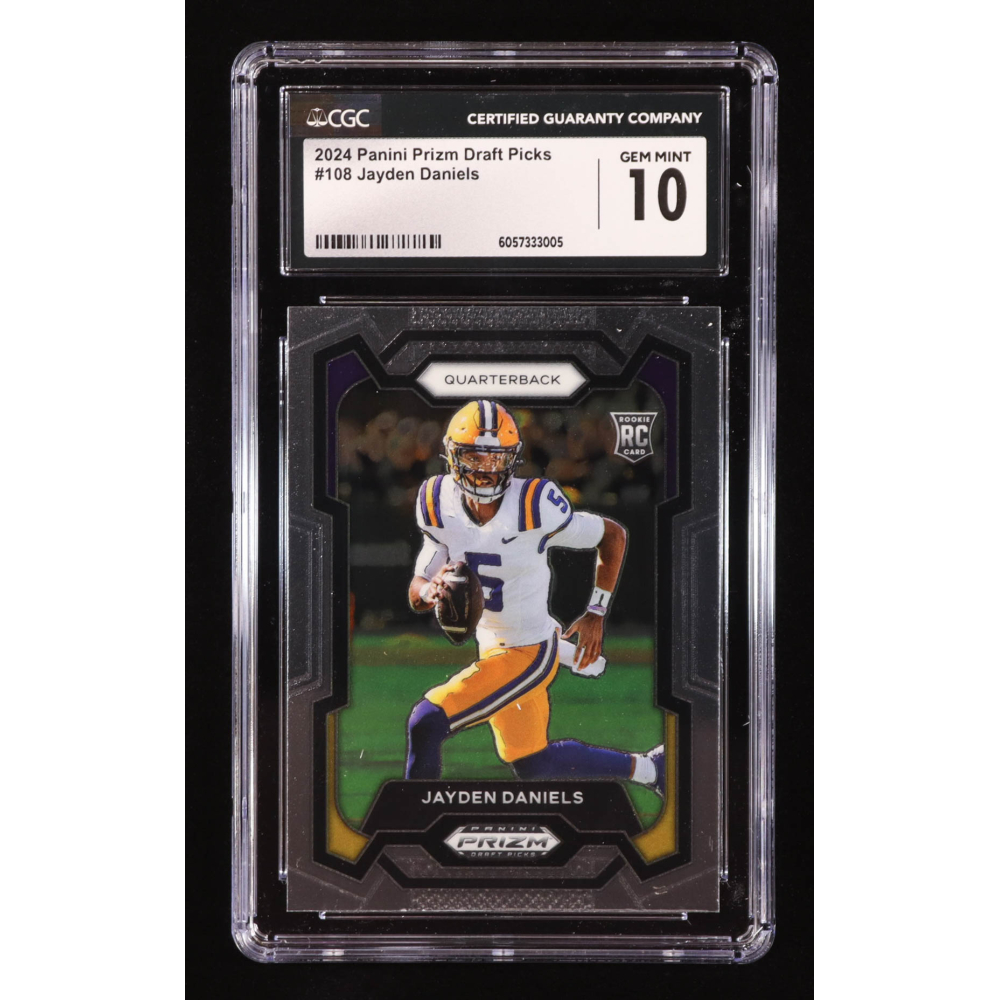 Jayden Daniels 2024 Panini Prizm Draft Picks #108 RC (CGC 10) at PristineAuction.com