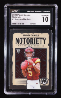 Jayden Daniels 2024 Panini Mosaic Notoriety #19 RC (CGC 10) at PristineAuction.com