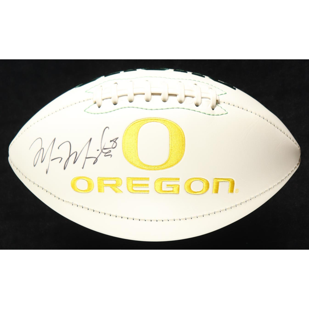 Marcus Mariota Signed Oregon Ducks Logo Football (Beckett) at PristineAuction.com