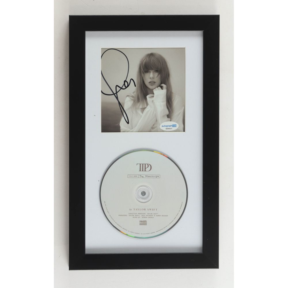 Taylor Swift Signed "The Tortured Poets Department" Custom Framed CD Insert Display (ACOA) at PristineAuction.com
