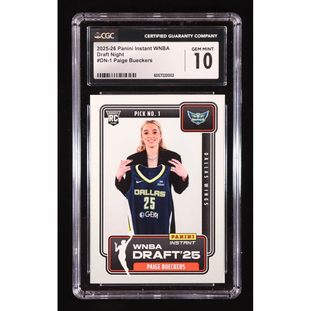 Paige Bueckers 2025-26 Panini Instant WNBA Draft Night #DN1 RC (CGC 10) at PristineAuction.com