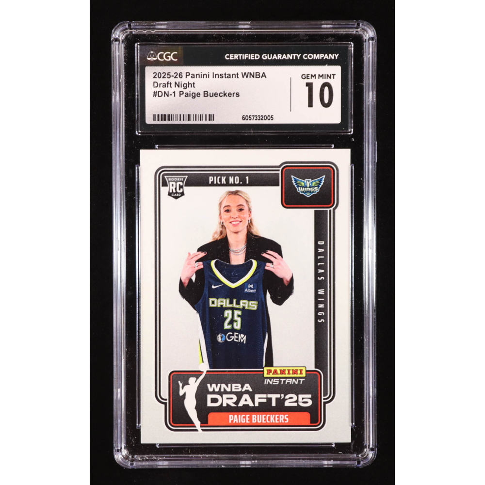 Paige Bueckers 2025-26 Panini Instant WNBA Draft Night #DN1 RC (CGC 10) at PristineAuction.com