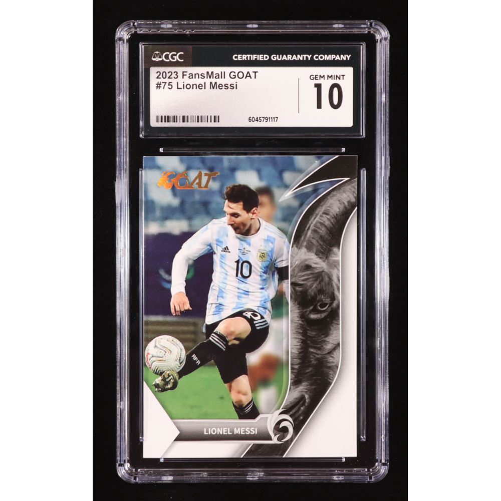 Lionel Messi 2023 FansMall GOAT #75 (CGC 10) at PristineAuction.com