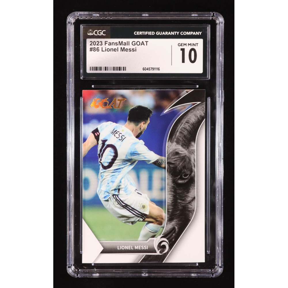 Lionel Messi 2023 FansMall GOAT #86 (CGC 10) at PristineAuction.com