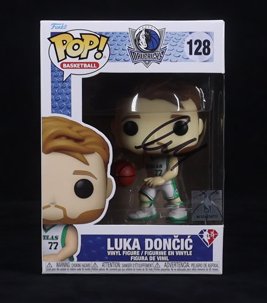 Luka Doncic Signed Mavericks #128 Funko Pop! Vinyl Figure (JSA) at PristineAuction.com
