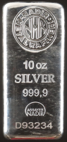 Nadir - 10oz 999.9 Fine Silver Bullion Loaf Bar in Assay at PristineAuction.com