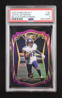Justin Jefferson 2020 Select Prizm Purple Die Cut #161 RC (PSA 9) at PristineAuction.com