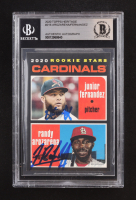 Randy Arozarena & Junior Fernandez Signed 2020 Topps Heritage #216 RC (BGS) at PristineAuction.com