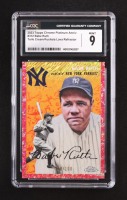 Babe Ruth 2023 Topps Chrome Platinum Anniversary Platinum Toile Cream Fuchsia Lava Refractors #312 #048/100 (CGC 9) at PristineAuction.com