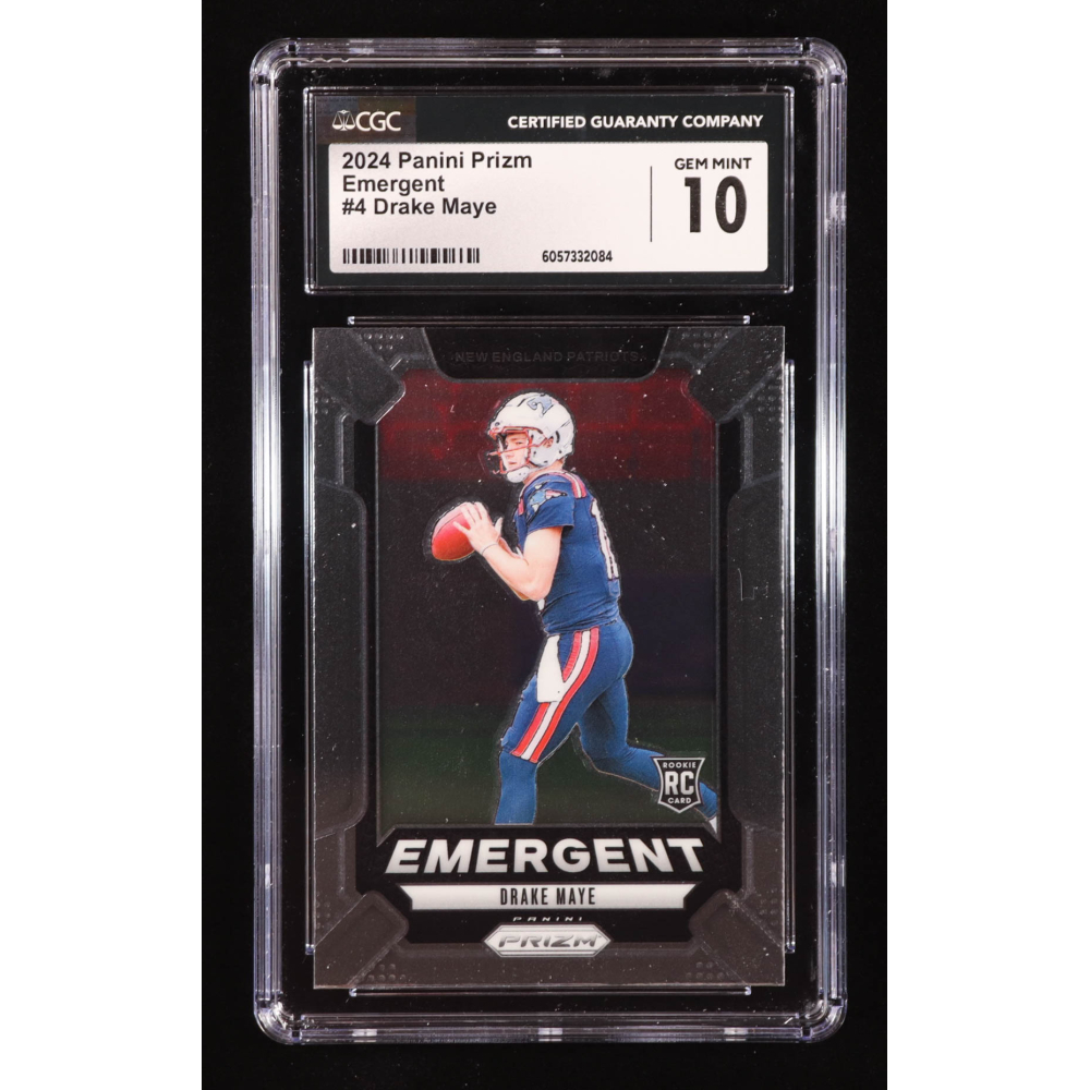 Drake Maye 2024 Panini Prizm Emergent #4 RC (CGC 10) at PristineAuction.com