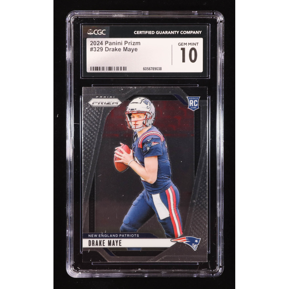 Drake Maye 2024 Panini Prizm #329 RC (CGC 10) at PristineAuction.com