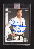Royce Gracie Signed 2015 Topps UFC Chronicles #4 Inscribed "UFC HOF 03" (PA) at PristineAuction.com