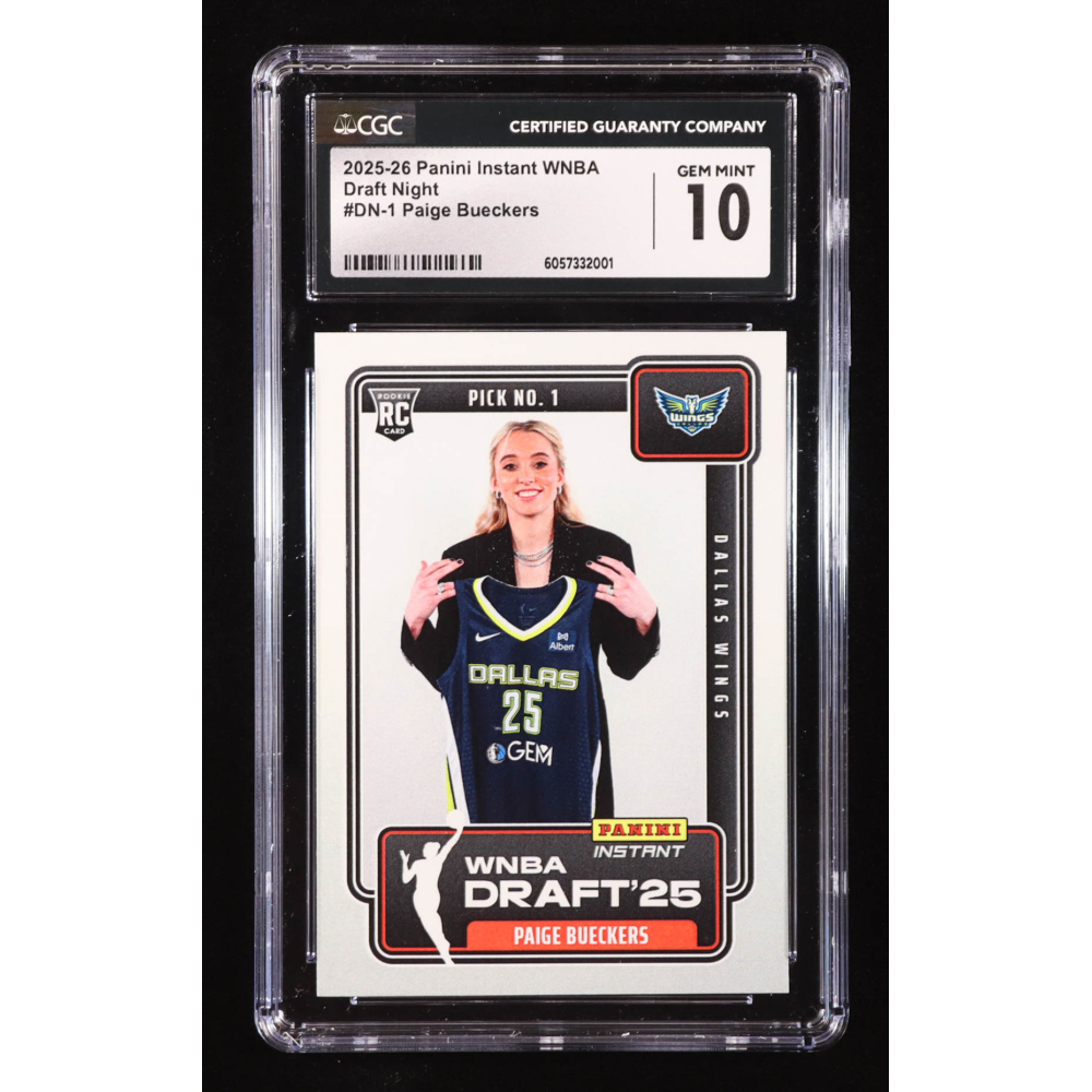 Paige Bueckers 2025-26 Panini Instant WNBA Draft Night #DN1 RC (CGC 10) at PristineAuction.com