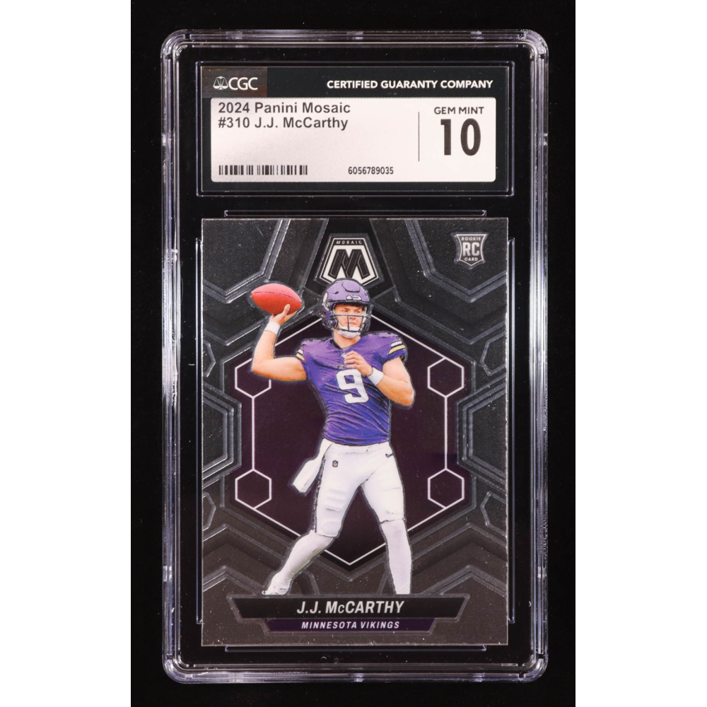JJ McCarthy 2024 Panini Mosaic #310 RC (CGC 10) at PristineAuction.com