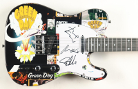 Billie Joe Armstrong, Tre Cool, & Mike Dirnt Signed Custom 39" Electric Guitar (AutographCOA) at PristineAuction.com