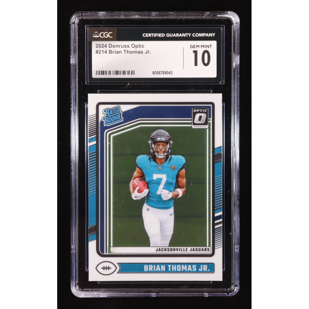 Brian Thomas Jr. 2024 Donruss Optic #214 RR RC (CGC 10) at PristineAuction.com