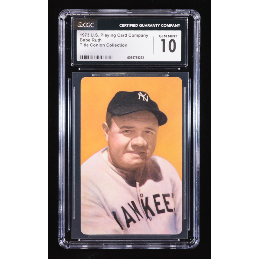 Babe Ruth 1973 Smithsonian Museum Playing Card (CGC 10) at PristineAuction.com