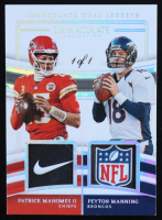 Patrick Mahomes II / Peyton Manning 2023 Immaculate Collection Immaculate Dual Jerseys Super Prime #12 #1/1 at PristineAuction.com