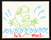 Ari Lehman Signed "Friday The 13th" Jason Origin Sketch on Wrapped Canvas Inscribed "Jason 1" (JSA) at PristineAuction.com