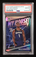 Zion Williamson 2019-20 Donruss Optic My House Holo #15 RC (PSA 10) at PristineAuction.com