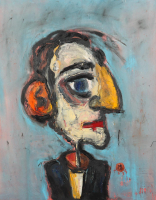"Pra N-6" 2025 Original Acrylic Painting on Rolled Canvas by Arvydas Gaiciunas | Retne (Retne) at PristineAuction.com