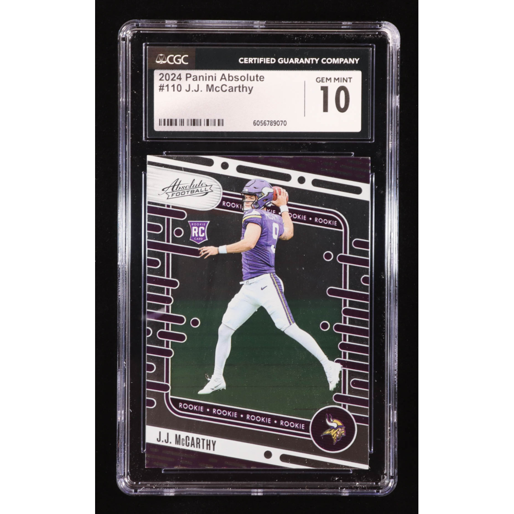 JJ McCarthy 2024 Absolute #110 RC (CGC 10) at PristineAuction.com