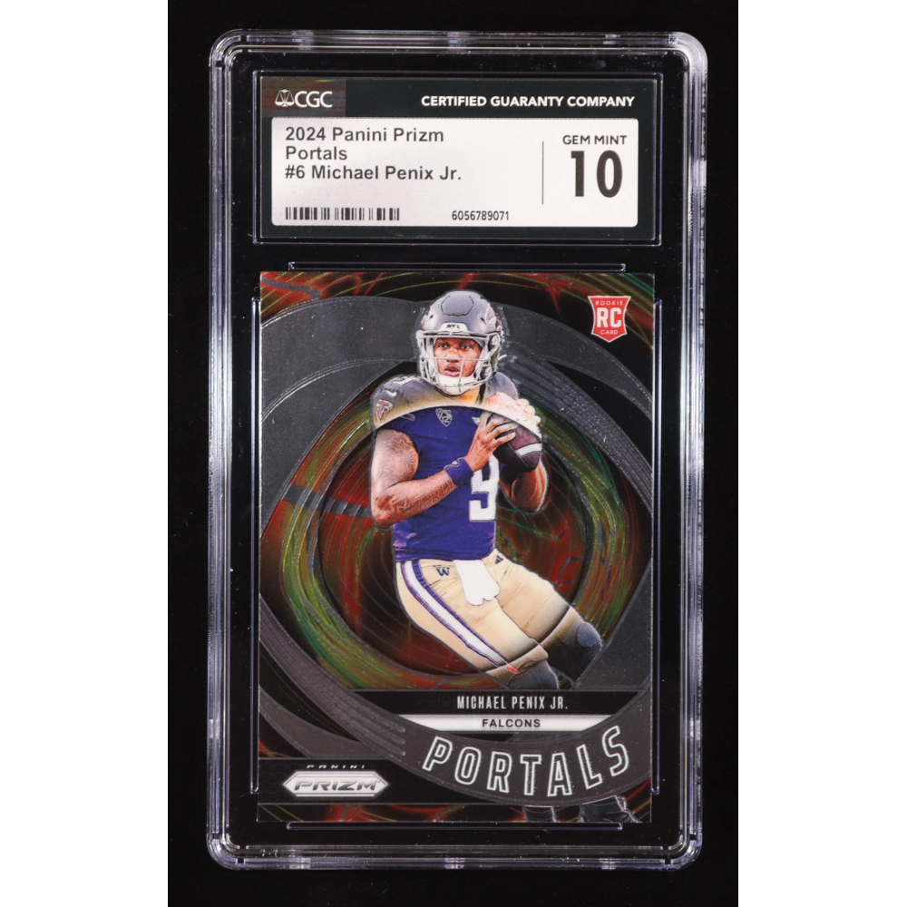 Michael Penix Jr. 2024 Panini Prizm Portals #6 RC (CGC 10) at PristineAuction.com
