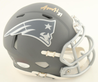Austin Hooper Signed Patriots Slate Alternate Speed Mini Helmet (JSA) at PristineAuction.com