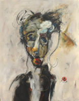 "Pri" 2025 Original Acrylic Painting on Rolled Canvas by Arvydas Gaiciunas | Retne (Retne) at PristineAuction.com