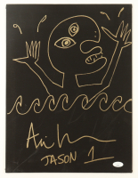 Ari Lehman Signed "Friday The 13th" Jason Origin Sketch on Canvas Inscribed "Jason 1" (JSA) at PristineAuction.com
