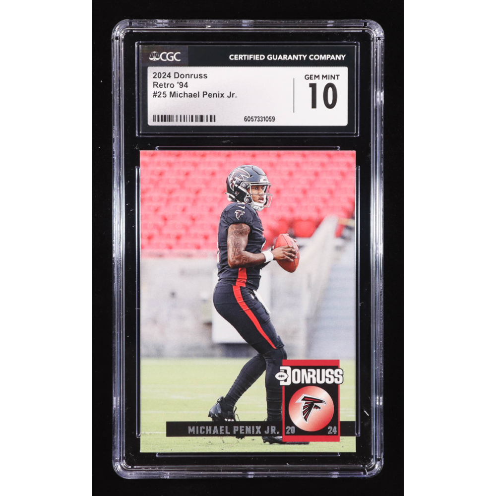 Michael Penix Jr. 2024 Donruss Retro '94 #25 RC (CGC 10) at PristineAuction.com